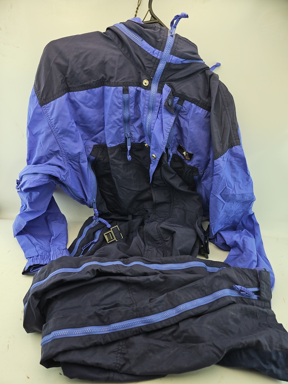 Men's Two-Tone Blue Ski & Snowboard Jumpsuit Coveralls